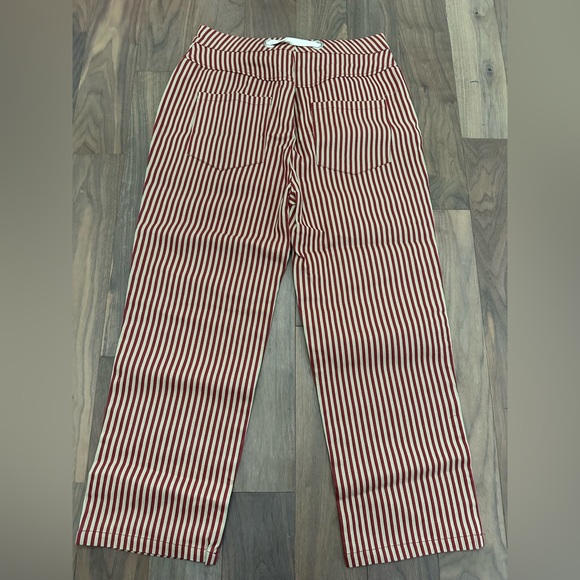 NWOT Med. Striped Red and White Women's Wide Leg Pants - Picture 8 of 11